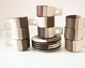 2 Mid Century Modern Cups And Saucers - Mod Design