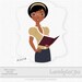 Woman reading book, librarian, teacher digital PNG clip art (Alicia 307)