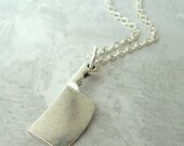 Tiny Meat Cleaver Charm Necklace - novelty jewelry - gift under 15 dollars - cooking - chef - kitchen