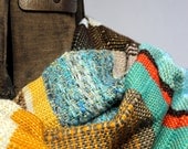 June- Handwoven Jade, Seafoam and Lemon Zest Scarf
