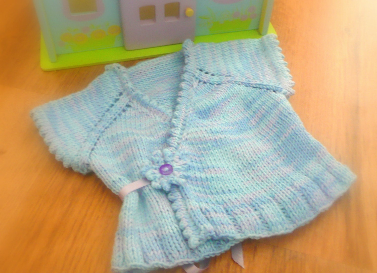 Knitting PATTERN Seamless Top Down Crossover CARDIGAN Vest Sweater - Carina a top down seamless cardigan