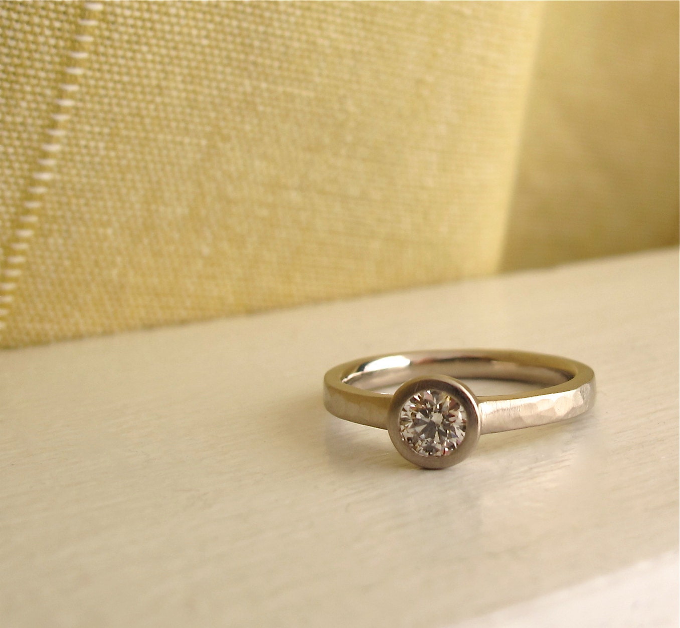 18kt white gold mini solitaire .35ct