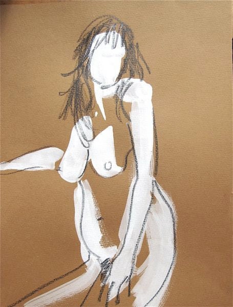 One Minute Pose XXVII.4- original painting by Gretchen Kelly