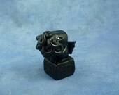 Black Cthulhu Figure with Base - Original Polymer Clay Sculpture