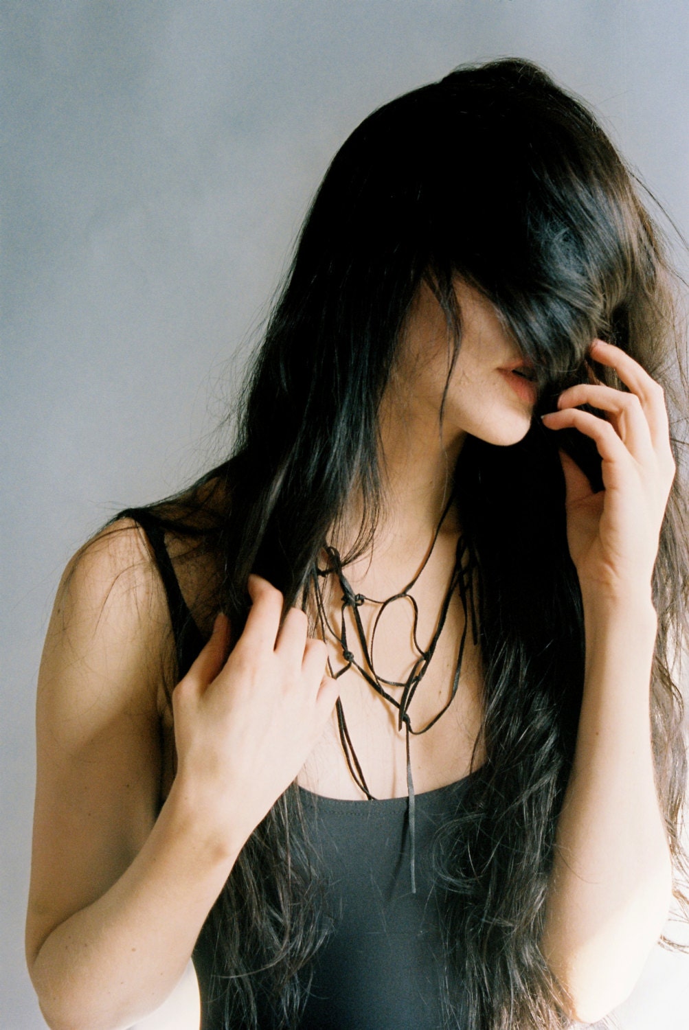 jormungandr: knotted leather necklace