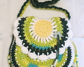 Lemon Lime Crochet Purse - Shoulder bag - Handbag