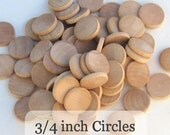 Unfinished Wooden Circles 3/4 inch, Pack of 100