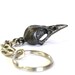 Black Metal Raven Skull Key Chain Bird Crow