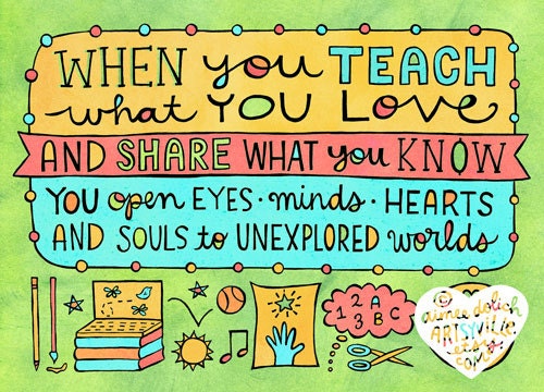 Teach What You Love (8x10 doodle print)