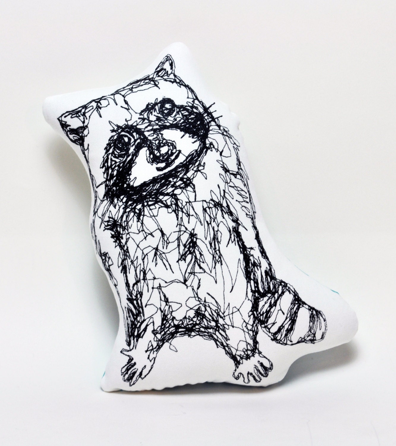 Raccoon Thread Drawing- Plushie