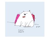 Sittin Fancy- Fine Art Print- Cat Lover- ON SALE
