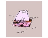 Cat Bed- Fine Art Print