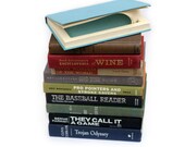 Gift Set of Hollow Books - 10 MEDIUM Books - Custom Personalized Wedding Gift for Groomsmen, Men, Guests, Special Events - CUSTOM ORDER