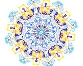 New Years in Paris - fine art giclee print unique art colorful print