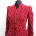 cardigan retro style eyelet pattern