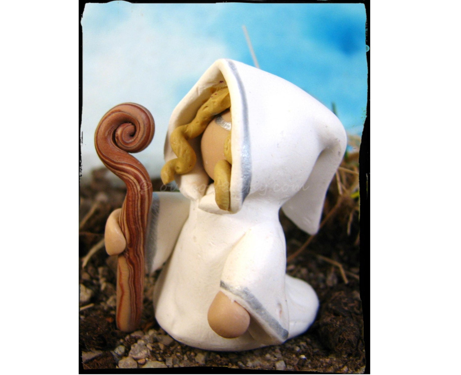 Custom polymer clay mage. Figurine or charm. Design your own. Free US shipping.
