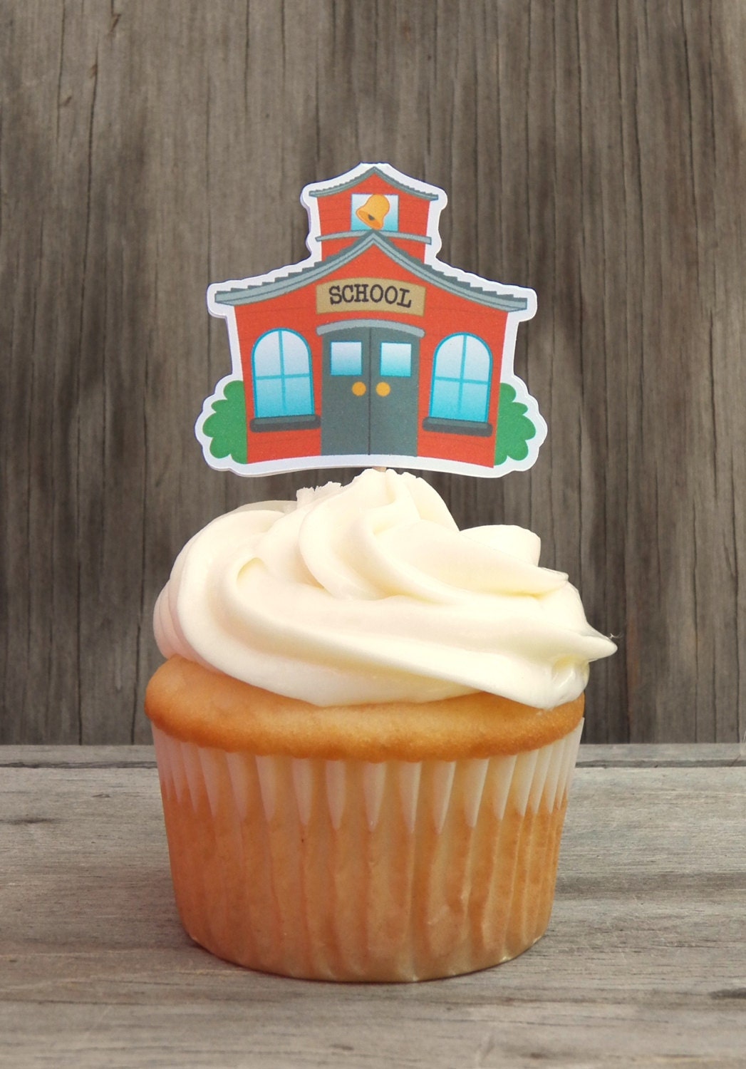 School Days Party - Set of 12 School House Cupcake Toppers by The Birthday House Il_170x135