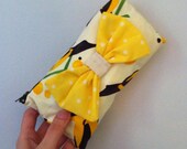 KG// Birdseed and Dots Yellow and Cream Zipper Pouch