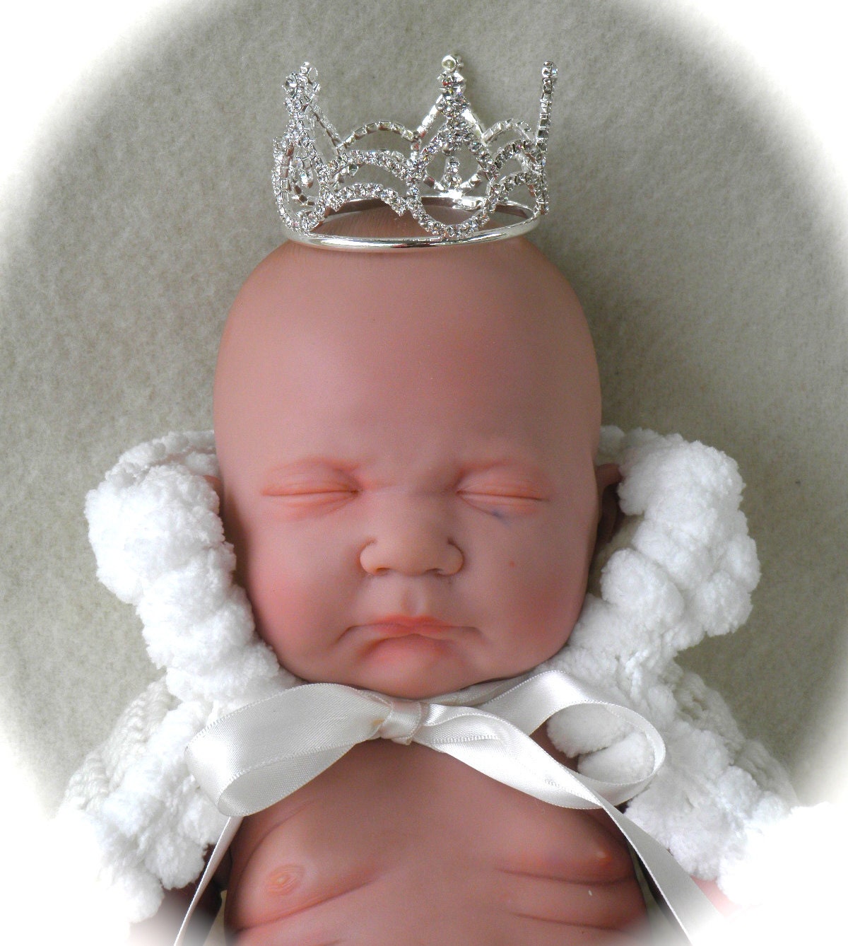 Mini Royal Set  Baby Crown and Capelette  Royal Set 0-3mo Mini Crown Mini Tiara And Royal Cape Newborn Princess Portrait