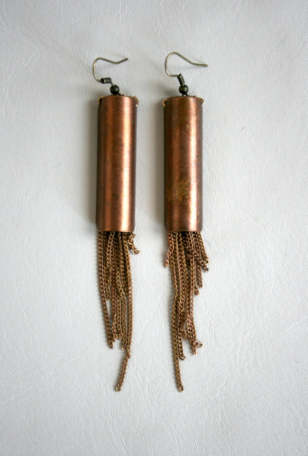 Mantle Earrings- Copper Fringe Earrings