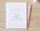 French Bulldog in Love - Anniversary Card, Valentine Card, I Love You Card, Funny, Unique, French Bulldog, Cute, Kawaii, Dog, Animal Card