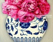 Still Life - Bright and Cheery Pink Peonies in a Ming Vase . . . . .11x14 Original OIL Painting by LARA Ginger Jar