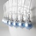 Light Blue Wedding Jewelry Sets Bridesmaid Earrings Pale Blue Pearl Jewelry for Weddings Pearl Earrings in Silver Bridesmaid Gifts