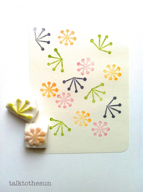 botanical rubber stamp. hand carved rubber stamp. hand carved stamp. spring rubber stamps