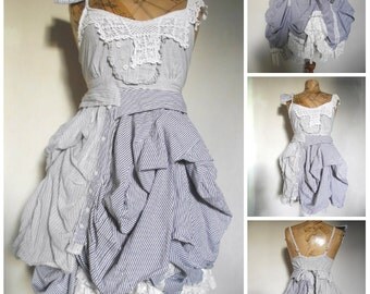Stripe dress and underskirt