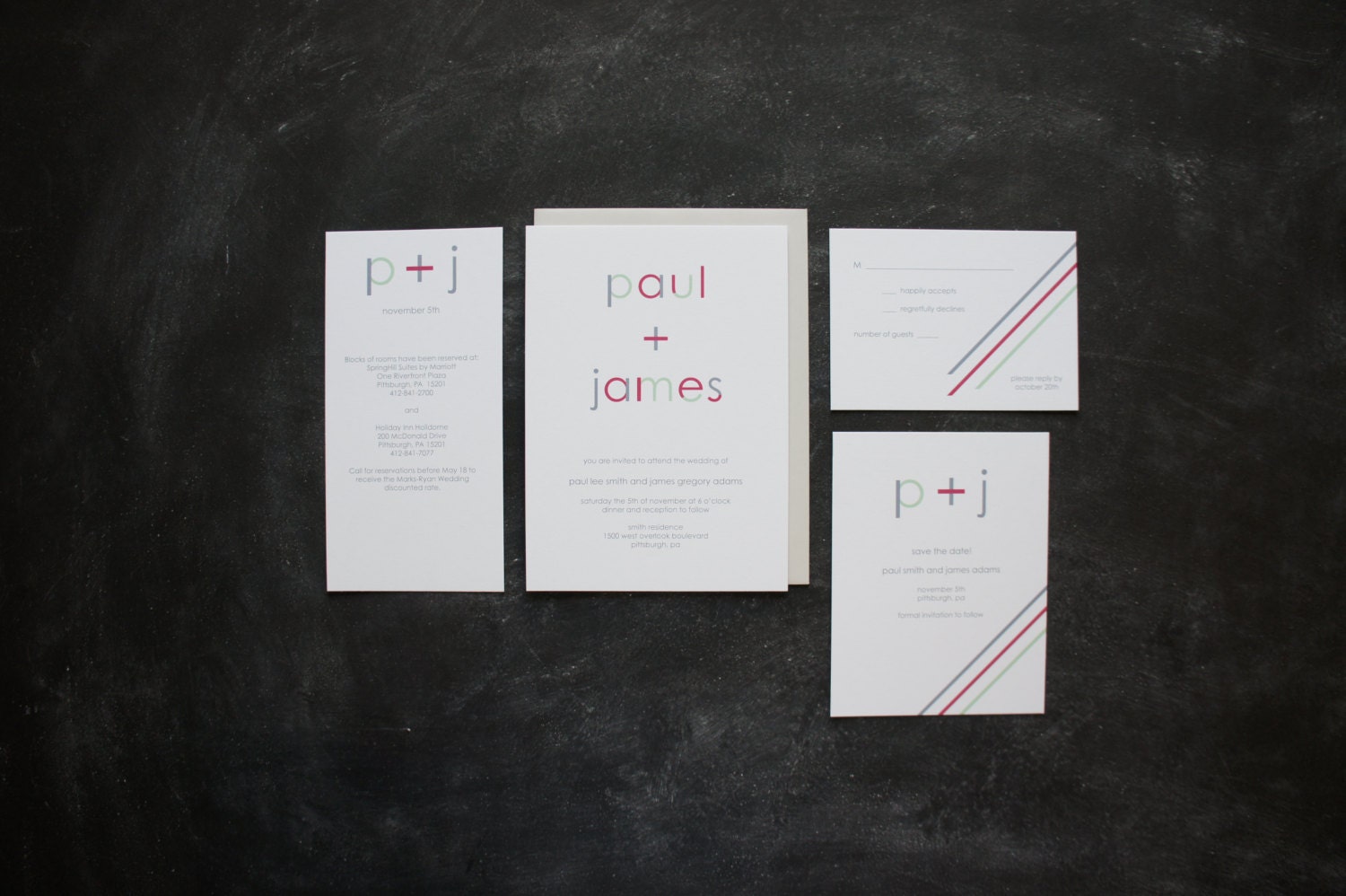 Swiss Wedding Invitation Suite - DEPOSIT