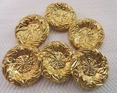 Great Texture Vintage Buttons - Large Metal Coat Buttons