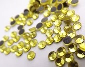 Samples of CITRINE Glass Rhinestones ss16 4mm Flatback Hotfix 24 Pcs