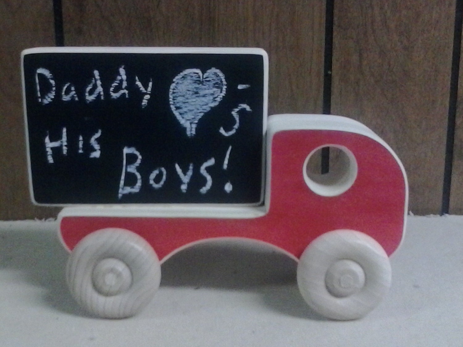 Wooden Toy Truck - Advertising Truck