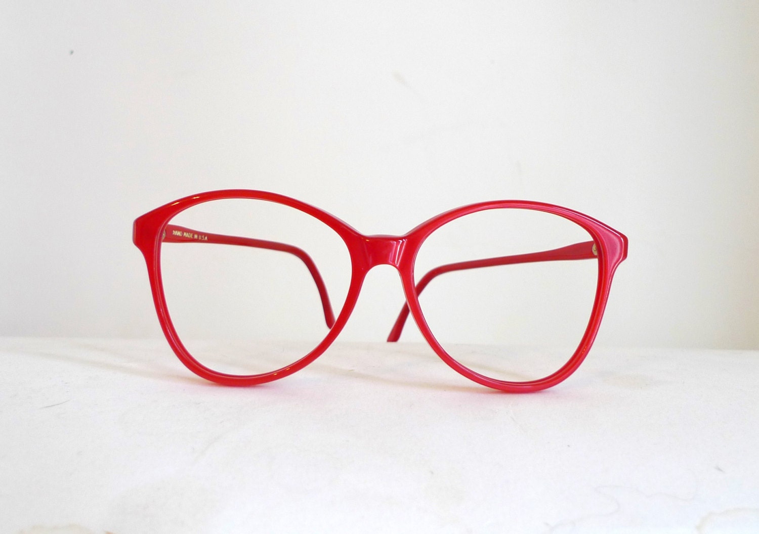 Red Vintage Sunglasses, Pop Mod Huge Wayfarer Style, NOS, New List Sale - BibbysRocket