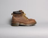 1980s DOC MARTENS / Rugged Brown Leather Boots, 7.5