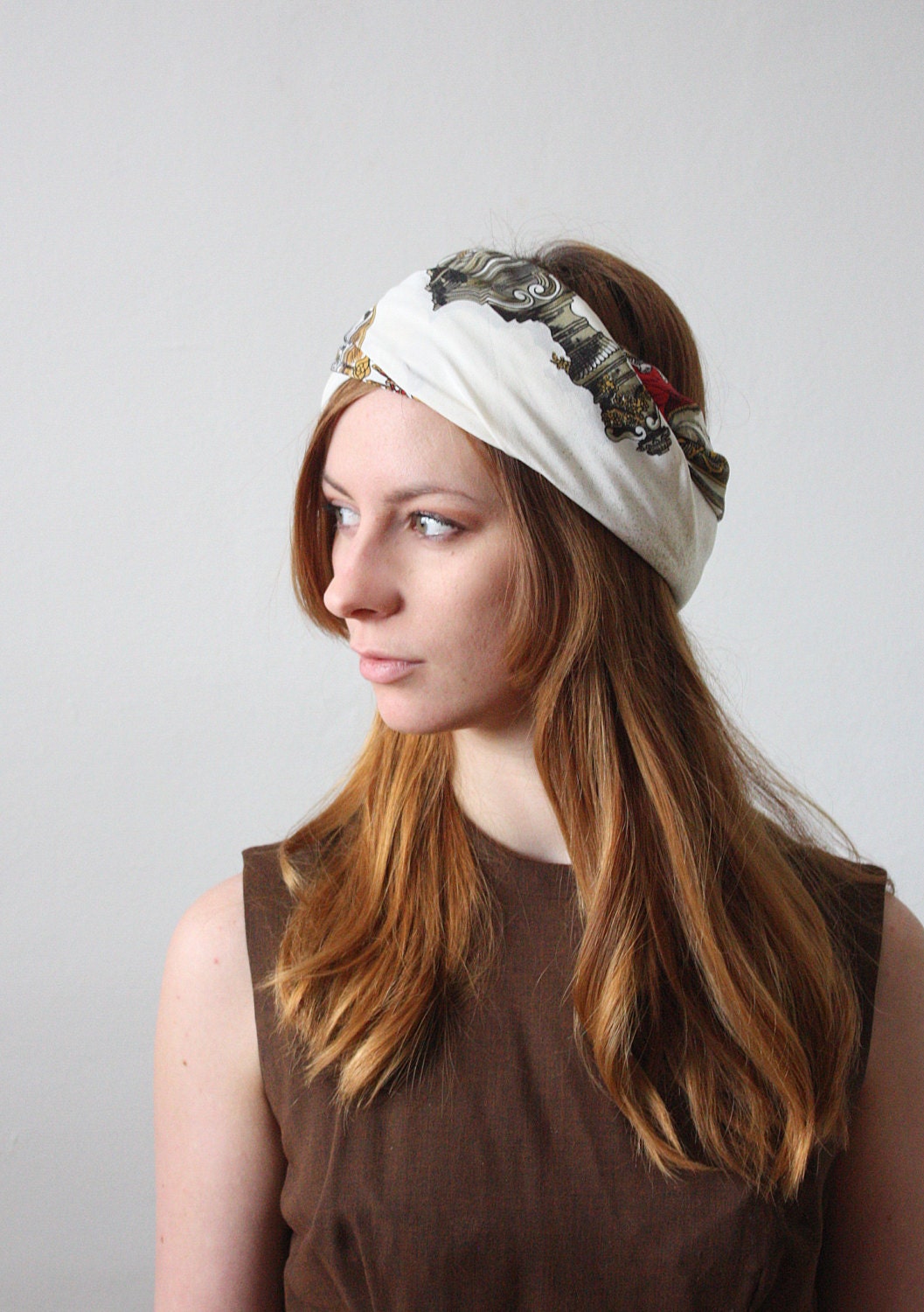 vintage equestrian silk scarf