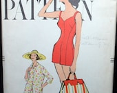 1950s 1958 VOGUE pattern BATHING SUIT sz 16 unused