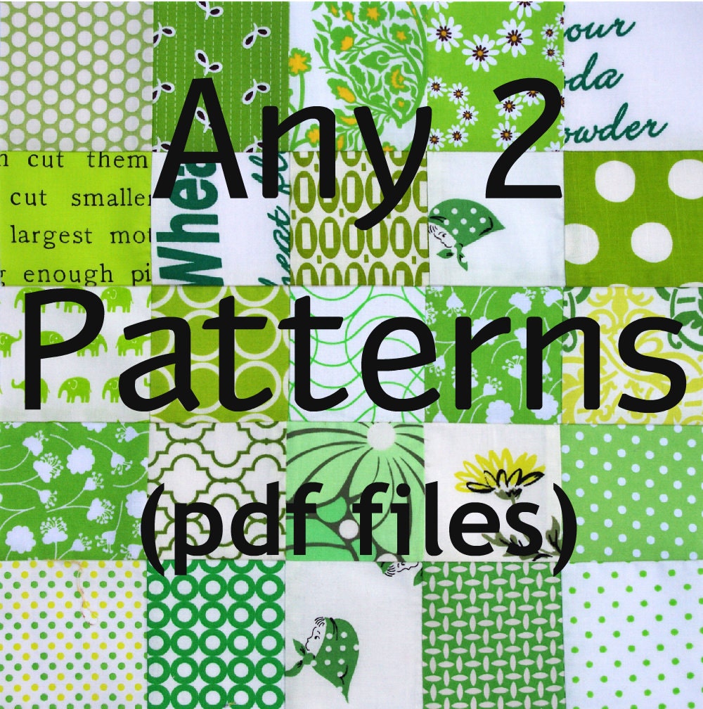 A combination of any 2 Red Pepper Quilts Patterns