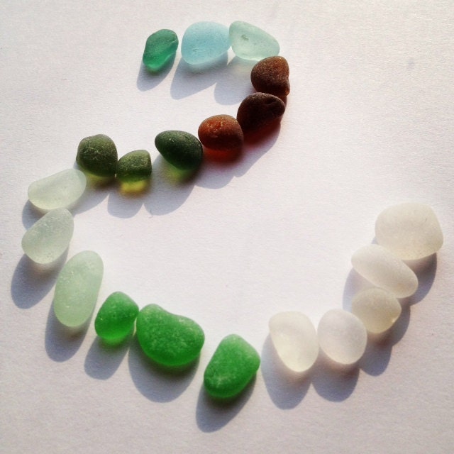 Small Irish Sea Glass Shards (20)