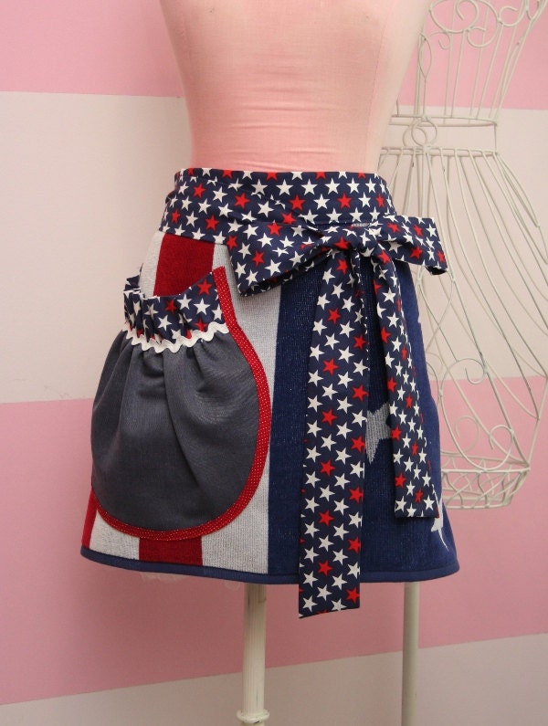 American Flag Towel Apron - Red, White and Blue Towel Apron