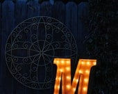 Vintage Industrial Metal Marquee Lights - Ready to Ship - Letter M