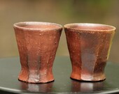 Wood-fired faceted tumblers