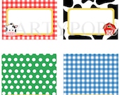 Diy Farm Party Food Label,  Name place card, Tabel tent card, Farm Birthday,  Barnyard, PRINTABLE,  INSTANT DOWNLOAD