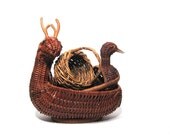 Woodland Basket Collection Vintage Animals Wicker Storage