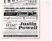 Pulp Romance 1955 -  Retro Wedding Invitation Sample