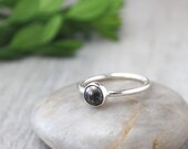 Pyrite Stacking Ring in Sterling Silver - Handcrafted Artisan Silver Ring  - Sterling Silver Ring