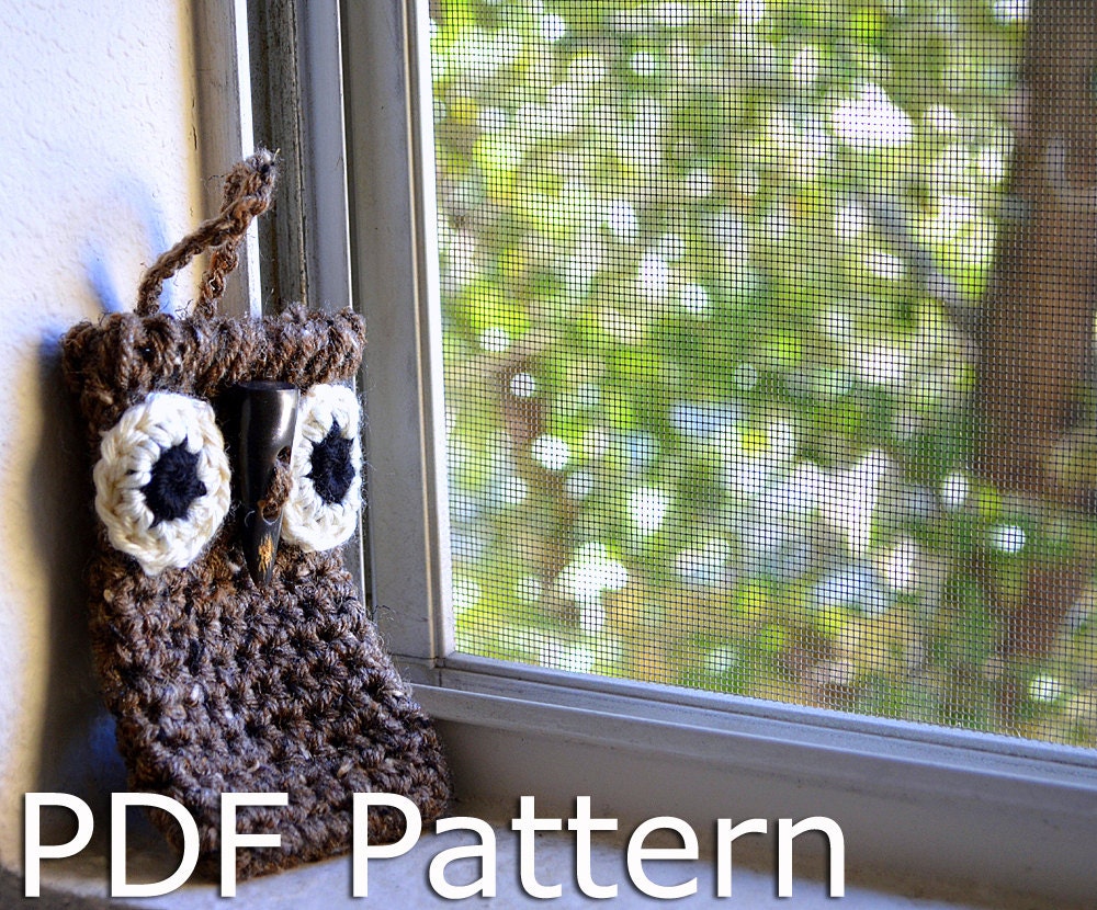 CROCHET PATTERN - Owl Pattern, iPhone Case Pattern, Cute iPhone Case Pattern, Gadget Wallet Pattern - Instant Download