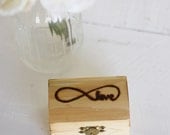 Rustic Ring Bearer Box  Infinity Symbol Shabby Chic (Item Number 140071)