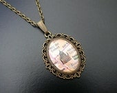 Gothic Map Necklace Victorian Jewelry Brass Travel Map Pendant Photo Jewelry Germany Berlin Whimsical Jewellery SALE