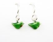 Itsy Bitsy Silver Hummingbird Earrings